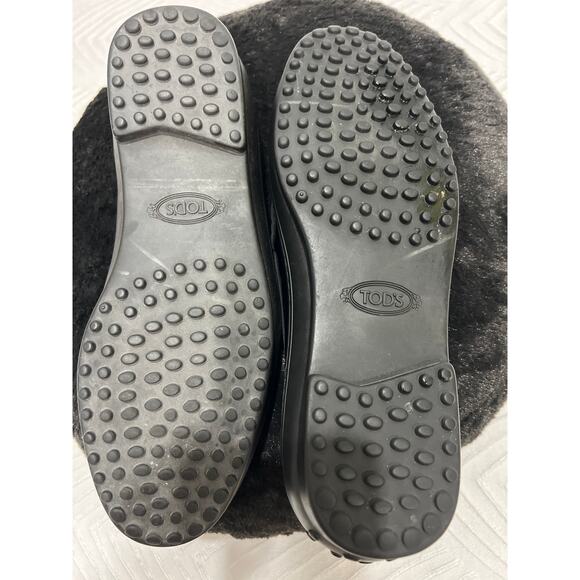 Tod’s  made in Italy Women’s Black Patent Leather Loafers Size 39.5  US 9 Vibram - Picture 7 of 10